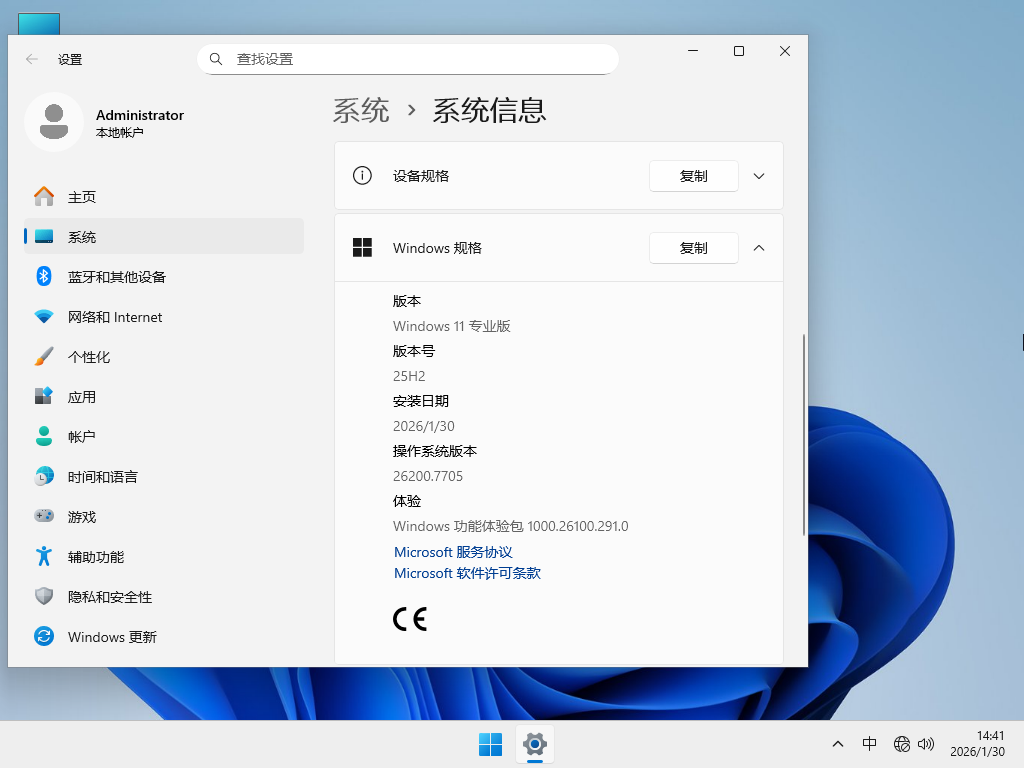 Windows 11 25H2 专业版